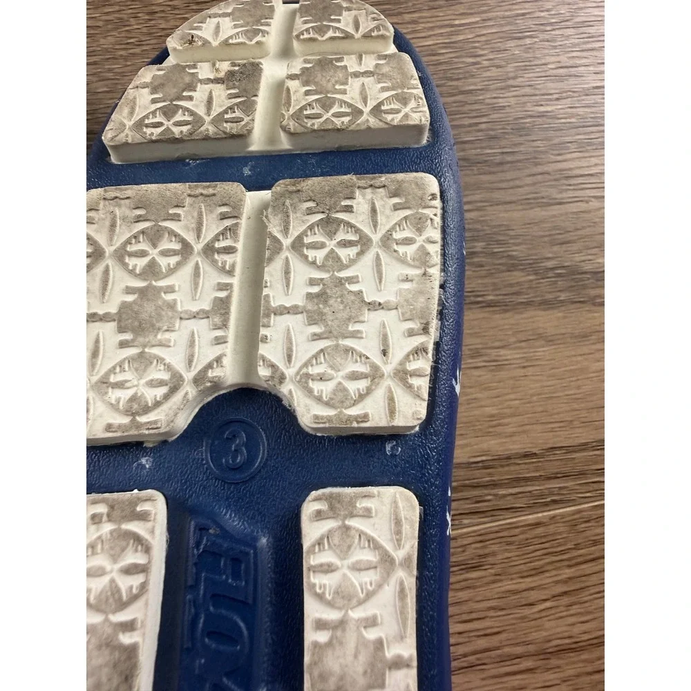 Floafers Kids Country Club Driver Navy Anchor Print EVA Water Shoes Loafers Sz 3